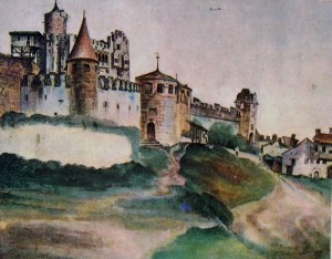 Dürer: Castello di Trento, cm. 19,8 x 25,7, British Museum, Londra.